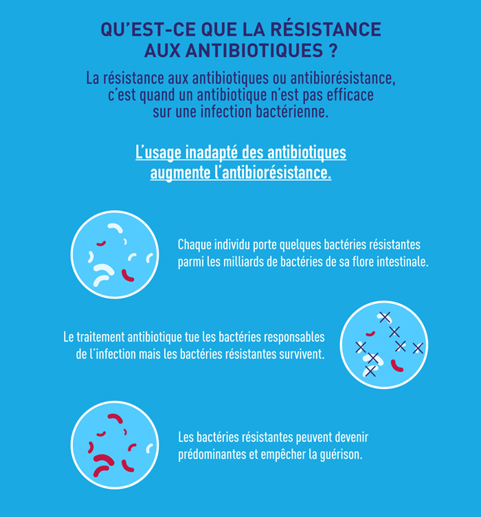 infographie résistance antibiotique